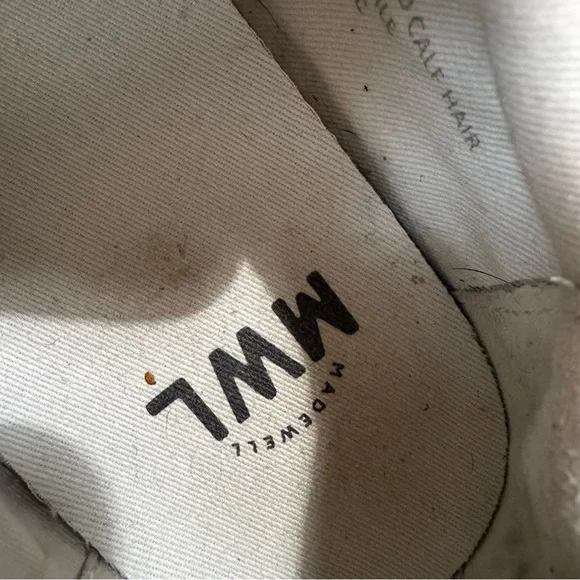 MadeWell Kick Off Sneakers in Leather & Spot Dot Calf Hair W8 - Picture 7 of 12